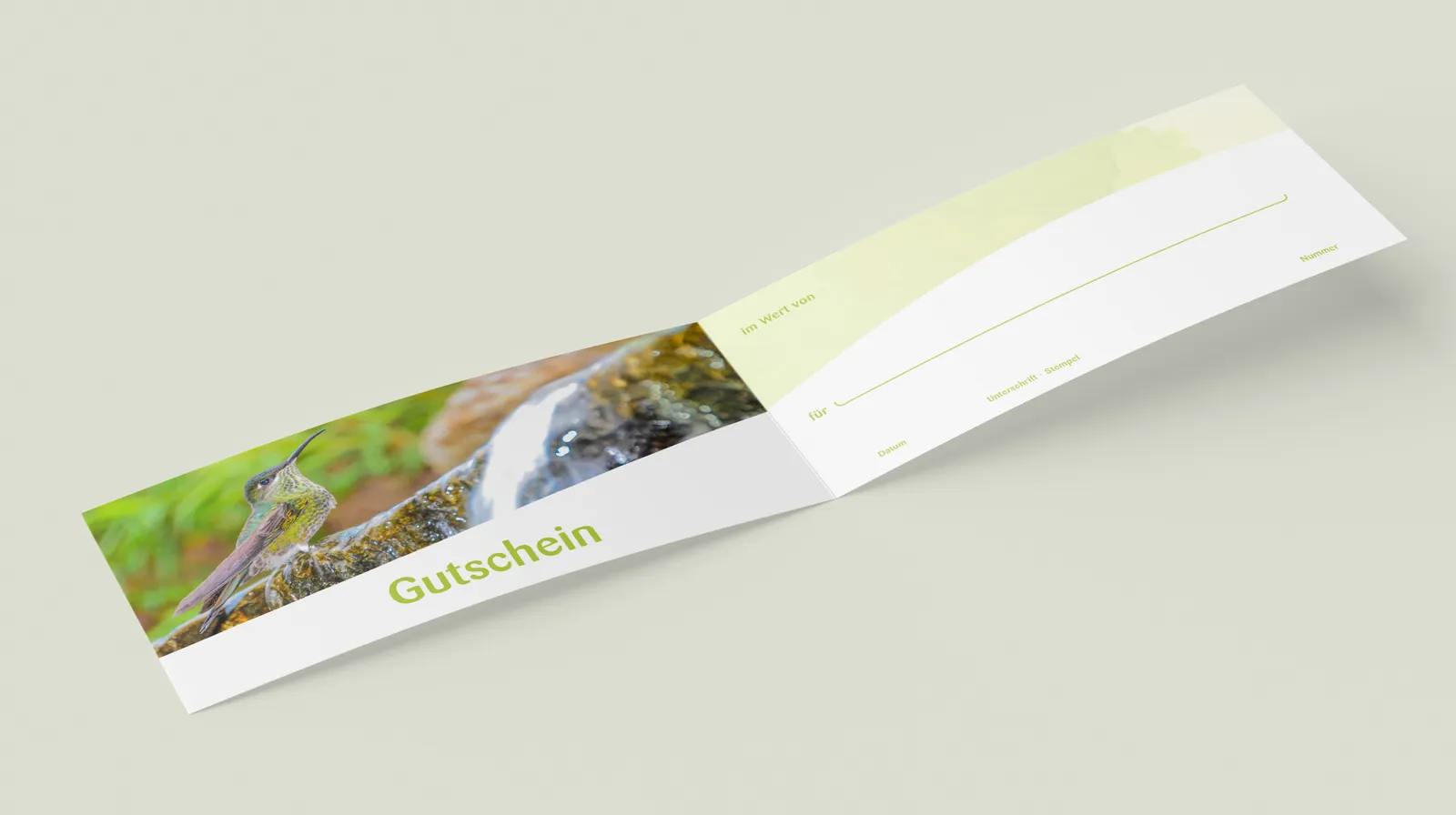 Gutschein, innen